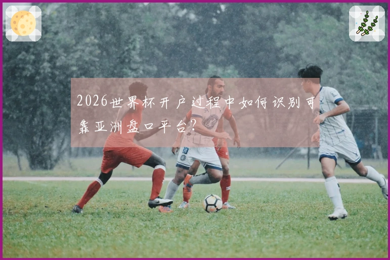 2026世界杯开户过程中如何识别可靠亚洲盘口平台？